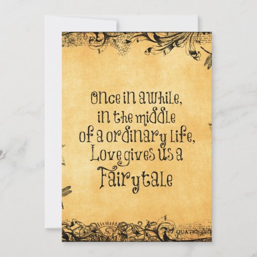  Antiek met liefdescitaat Weddenschap Kaart (Voorkant)