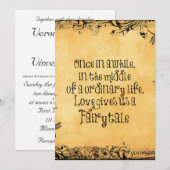  Antiek met liefdescitaat Weddenschap Kaart (Voorkant / Achterkant)