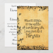  Antiek met liefdescitaat Weddenschap Kaart (Voorkant / Achterkant)