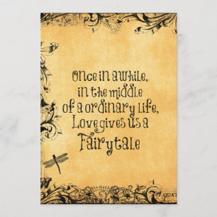  Antiek met liefdescitaat Weddenschap Kaart