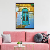 Antiek metalen venster canvas afdruk (Insitu (Woonkamer))