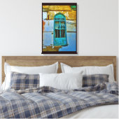 Antiek metalen venster canvas afdruk (Insitu (Slaapkamer))