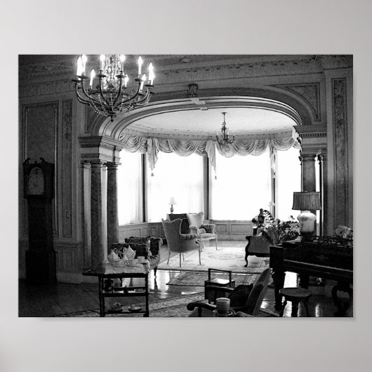 Antiek meubelen  zwart-wit foto poster (Voorkant)