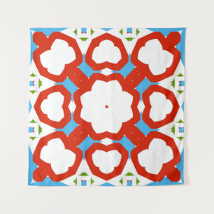 Antiek mexicaanse talavera-keramiek. Grafisch ontw Wandkleed