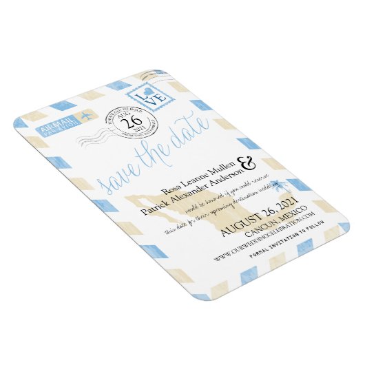 Antiek Mexico Airmail De datum opslaan Magneet (Rechterzijde)