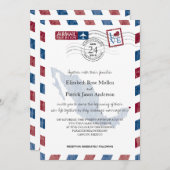 Antiek Mexico Airmail Wedding Invitation Kaart (Voorkant / Achterkant)