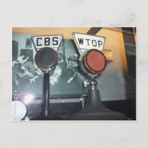 Antiek microfoons briefkaart