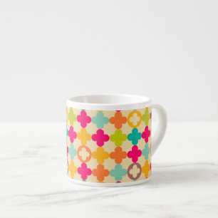 Antiek middeleeuws rozetpatroon espresso kop