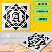 Antiek middeleeuwse letters tegeltje