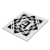 Antiek middeleeuwse letters tegeltje (Zijkant)