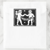 Antiek middeleeuwse renaissance Zodiac Gemini Rechthoekige Sticker (Tas)