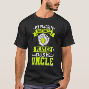 Antiek mijn favoriete softbalspeler noemt me oom T-shirt