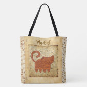, Antiek Mijn Kat Totebag Tote Bag (Achterkant)