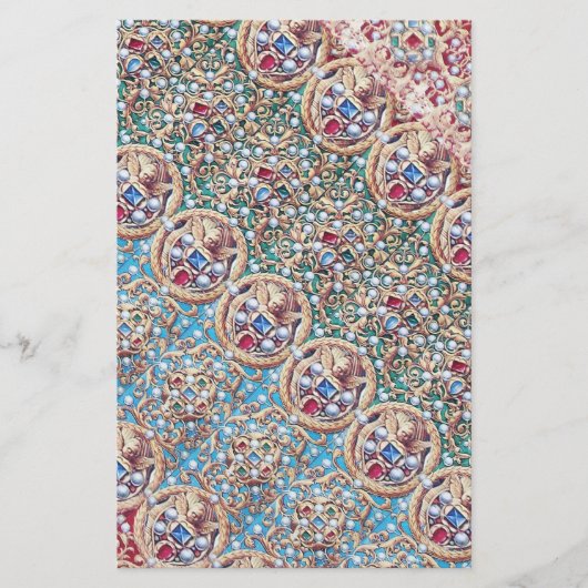 ANTIEK MINIATURE JEWELS, GEMSTONES, PEARLS, ANGELS BRIEFPAPIER (Voorkant)