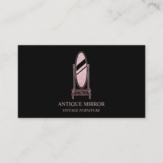 Antiek Mirror  Home Decor Visitekaartje (Voorkant)