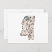 Antiek Mississippi  Afbeelding Map Briefkaart (Voorkant / Achterkant)