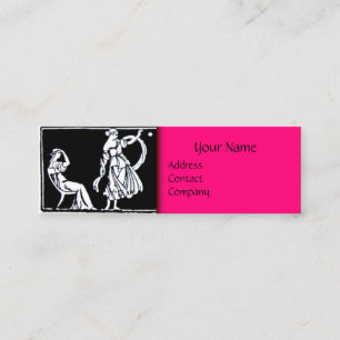 ANTIEK MODE BOUTIQUE Black White Hot Pink Mini Visitekaartje