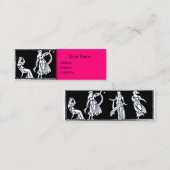 ANTIEK MODE BOUTIQUE Black White Hot Pink Mini Visitekaartje (Voorkant / Achterkant)