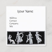 ANTIEK MODE /  BOUTIQUE MONOGRAM VIERKANTE VISITEKAARTJE (Voorkant)