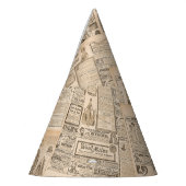 Antiek Mode: krant Adverteren pagina's Feesthoedjes (Links)