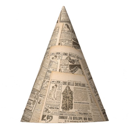 Antiek Mode: krant Adverteren pagina's Feesthoedjes (Voorkant)