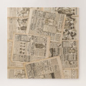 Antiek Mode: krant Adverteren pagina's Legpuzzel (Horizontaal)