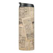 Antiek Mode: krant Adverteren pagina's Thermosbeker (Geroteerd rechts)