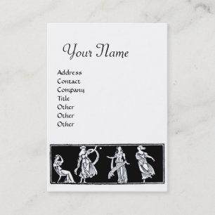 ANTIEK MODE MONOGRAM Black White Visitekaartje
