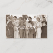 Antiek Modes Fancy Dames Kleding Sepia Retro Visitekaartje (Voorkant)