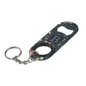 Antiek   monogram Floral Mini Flessenopener (Voorkant Gekanteld)