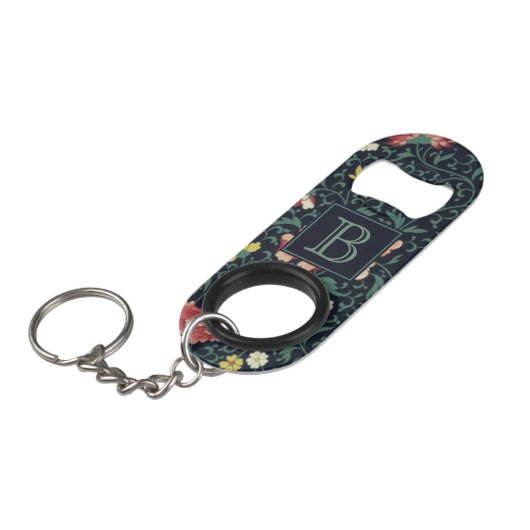 Antiek   monogram Floral Mini Flessenopener (Voorkant Gekanteld)
