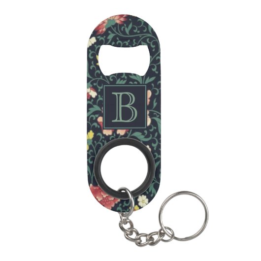 Antiek   monogram Floral Mini Flessenopener (Achterkant)