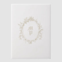 Antiek monogram krans romantische kalligrafie