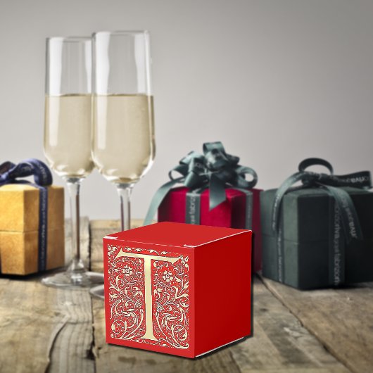 antiek  monogram - letter T Bedankdoosjes