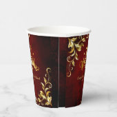  antiek monogram naam bruiloft papieren bekers (Rechts)