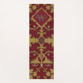 Antiek Monogrammed Oriental Persian Red Pattern Yogamat (Voorkant)