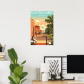 Antiek Montgomery Alabama Poster (Thuiskantoor)