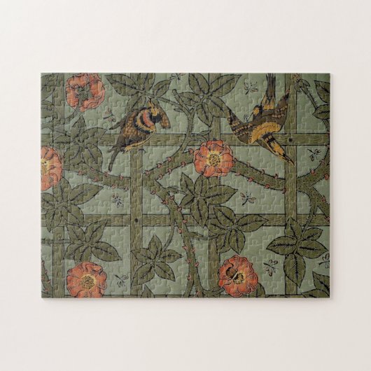 Antiek Morris Trellis Wallpaper Legpuzzel (Horizontaal)