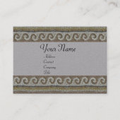 ANTIEK MOSAIC WAVES Nautical Brown Grey Paper Visitekaartje (Voorkant)