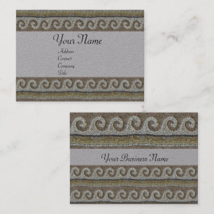 ANTIEK MOSAIC WAVES Nautical Brown Grey Paper Visitekaartje