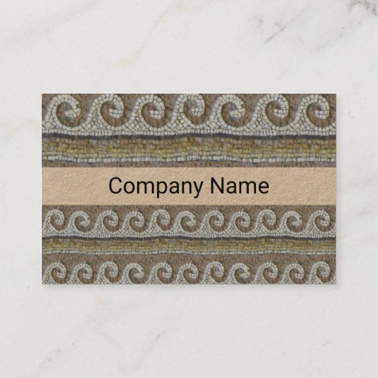 ANTIEK MOSAIC WAVES Nautical Brown Kraft Paper Visitekaartje (Achterkant)