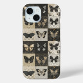 Antiek mot & vlinder collage Case-Mate iPhone case (Achterkant)