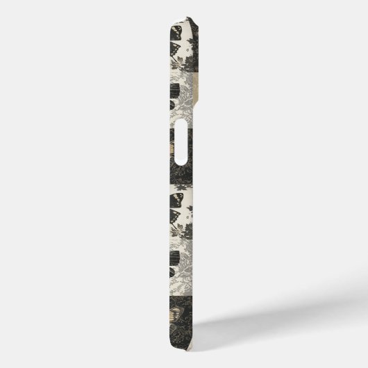 Antiek mot & vlinder collage Case-Mate iPhone case (Achterkant / Rechts)