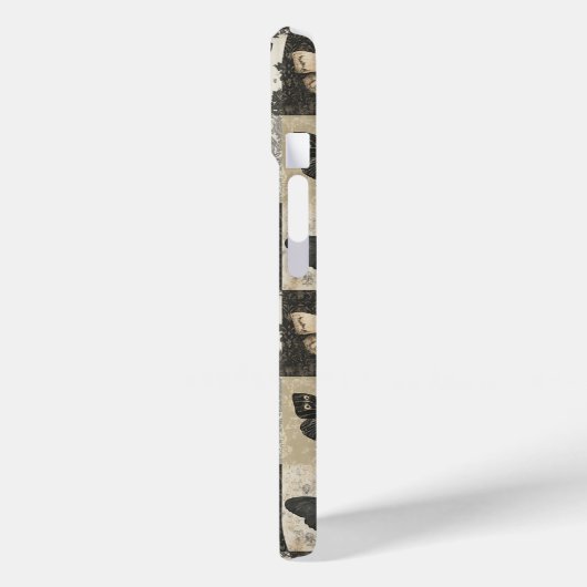 Antiek mot & vlinder collage Case-Mate iPhone case (Achterkant / Links)