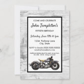 Antiek motorfiets, Mannen op zaterdag Kaart (Voorkant)