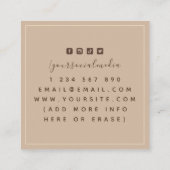 Antiek mottenvlindereplank Bruin Vierkante Visitekaartje (Achterkant)