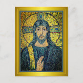 Antiek mozaïek Afbeelding van Jezus Christus de Sa Briefkaart (Voorkant)