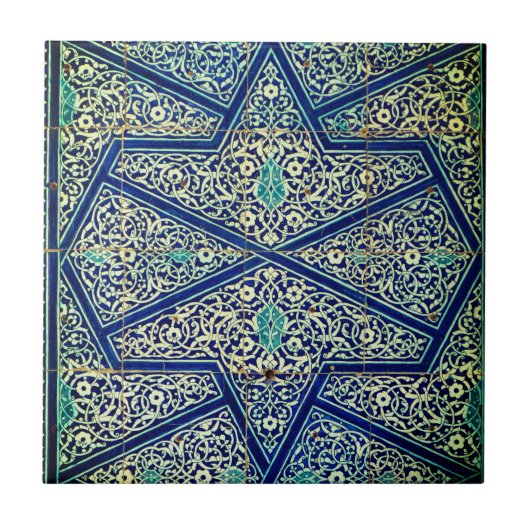 Antiek  Mozaïek Tegeltje (Voorkant)