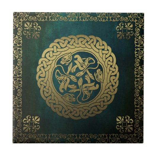 Antiek  Mozaïek Tegeltje (Voorkant)