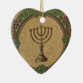 Antiek mozaïektempel Menorah Keramisch Ornament (Rechts)